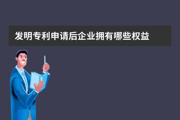 发明专利申请后企业拥有哪些权益 