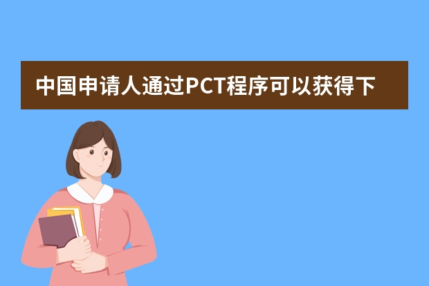 中国申请人通过PCT程序可以获得下列主要好处 专利申请的流程