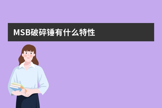 MSB破碎锤有什么特性